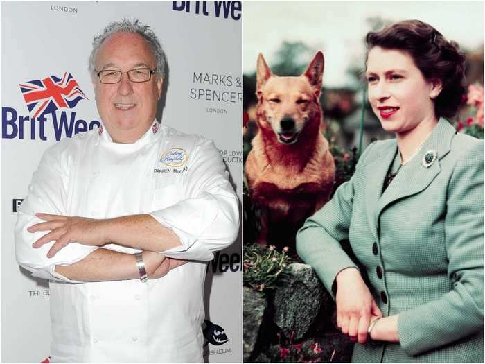 Former Buckingham Palace chef Darren McGrady said his first meeting with the Queen was interrupted by the royal corgis, who chased him away.