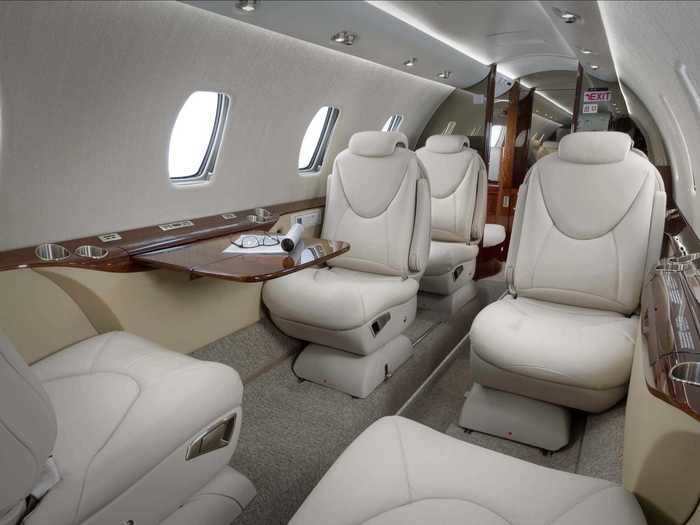 Anywhere from six to eight passengers can sit in the cabin, depending on the configuration.