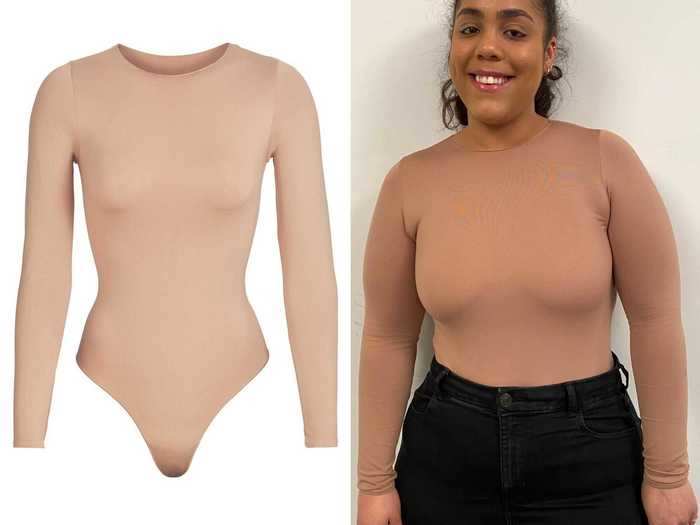 The thong design makes the Essential bodysuit uncomfortable, but it