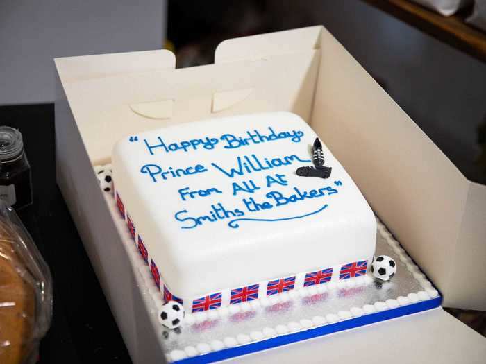 2020: William was  presented with this birthday cake during a visit to Smiths the Bakers in King