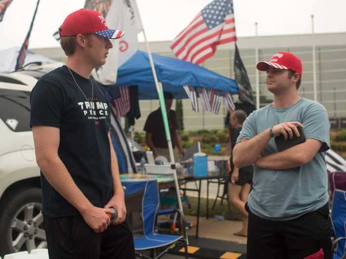 Hayden Hyman, a student at the University of Central Arkansas, said he wanted to show "there are people who support will support Donald Trump and we