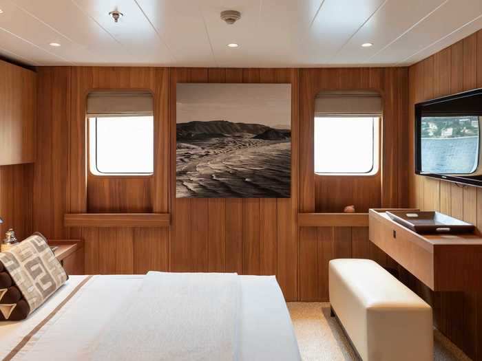 Olivia can accommodate up to 10 guests in the four double cabins and the owner