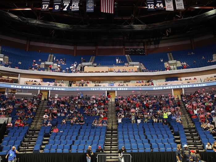 Trump 2020 Communications Director Tim Murtaugh and Trump Campaign Manager Brad Parscale blamed protesters and the media for low audience turnout.