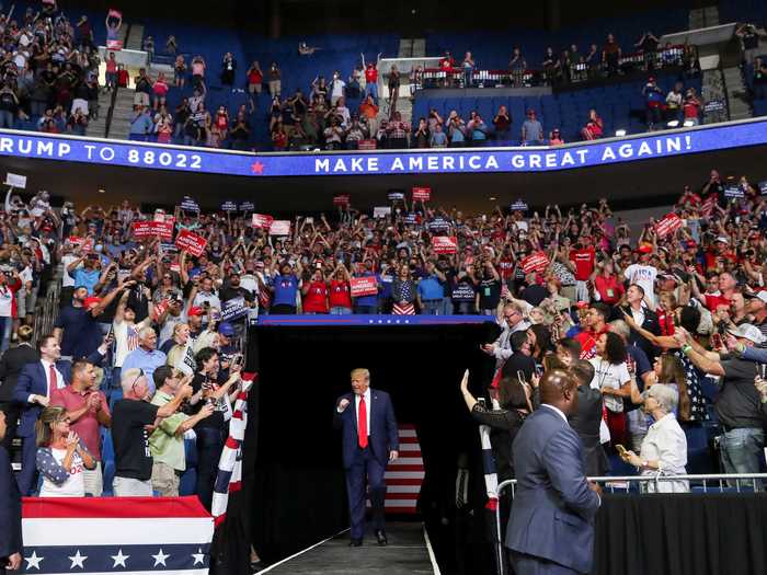 The rally was hosted in the BOK Center, which has the capacity to hold over 19,000 people. Tens of thousands of people were expected to attend Trump