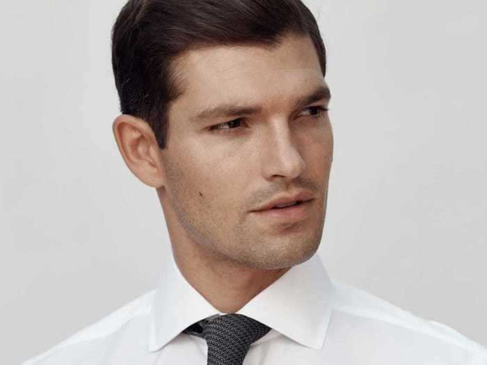 Finally, stylist Andrew Gelwicks says a crisp, clean white poplin shirt will help men feel "confident" on Zoom calls.