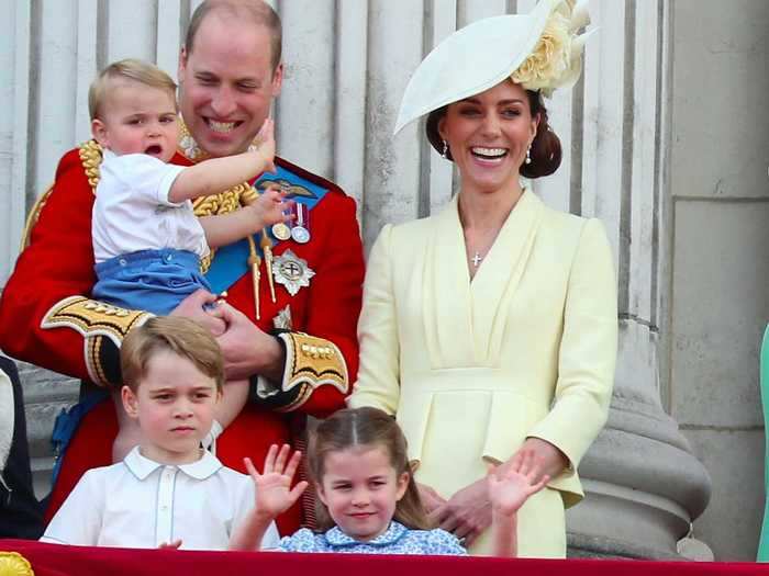 The little one appeared royally unimpressed with the festivities. Luckily, William didn