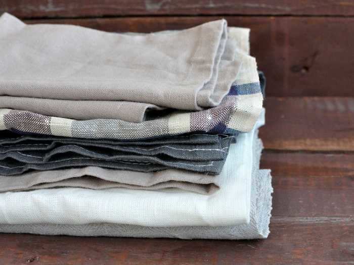 Rags can be fashioned from just one T-shirt.