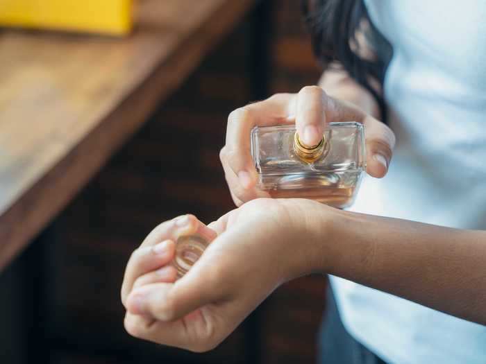 Perfume is made up of oils, alcohol, and water, and takes just minutes to make.