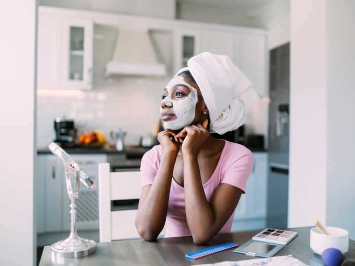 Homemade face masks can be made with items in your fridge.