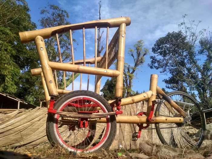 In January, designers presented the eco bike in Kathmandu to city officials and local business people.