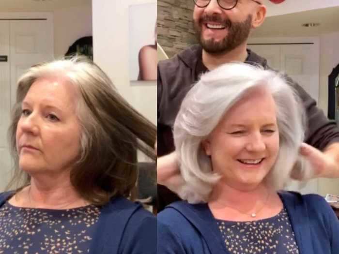 "You only have to use purple shampoo and keep trimming your hair," Martin said. "So the visit to the salon will be either to tone your hair every four to five months, to get a trim, or to get a conditioning treatment."