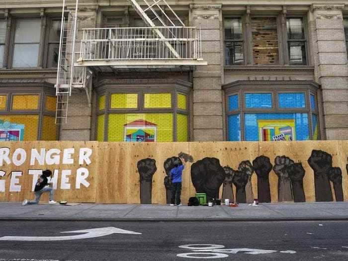 Bonobos asked artists Malik Crawford and Jerome Tiunayan to take over its boarded-up Chelsea storefront.