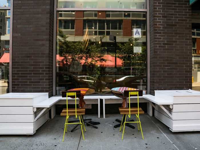 Kollectiv had put out several outdoor tables but does not currently offer table service. Kollectiv CEO Louis Sagar told Business Insider that he expects to offer more table service as regulations continue to loosen.