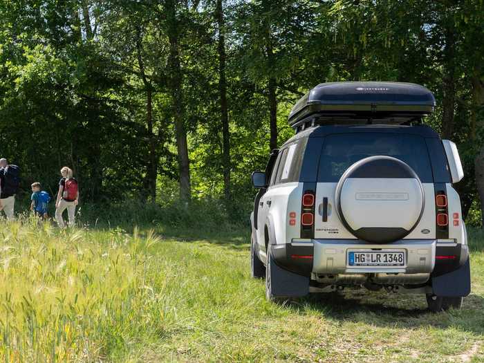 The new Land Rover Defender 110 has an optional roof tent designed by rooftop tent company, Autohome.