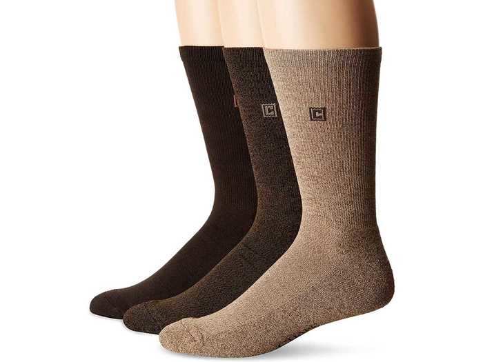 Chaps Assorted Solid Dress Crew Socks 3 Pack