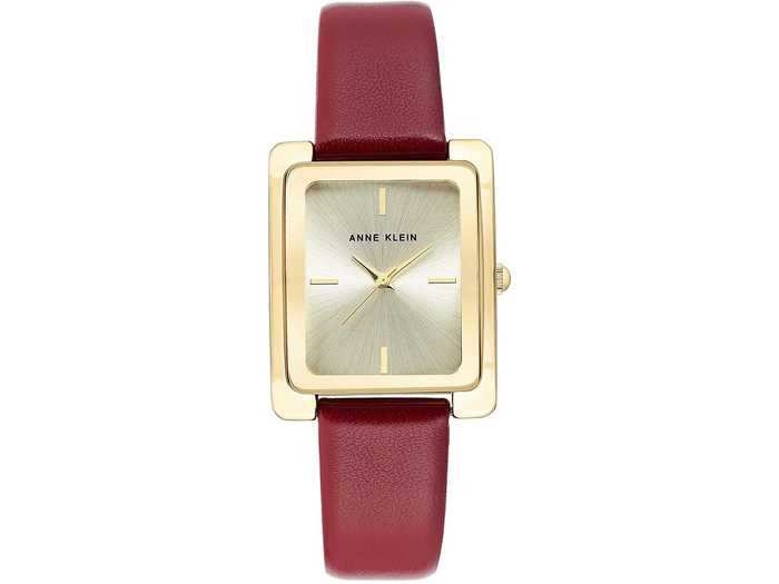 Anne Klein Leather Strap Watch