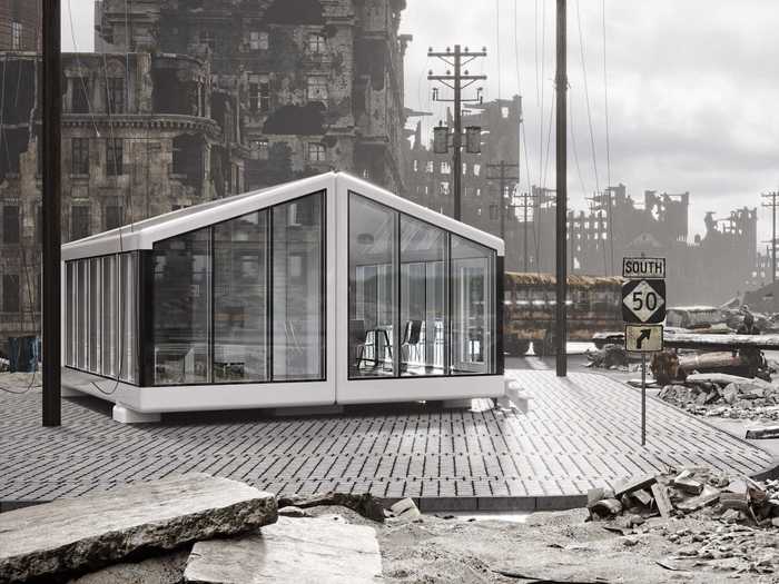 However, Haus has included a post-apocalyptic rendering as well, showing the potential of their Zombie proof claim.