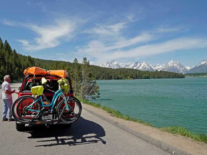 Jackson Lake in Teton County, Wyoming, is in the Grand Teton National Park.