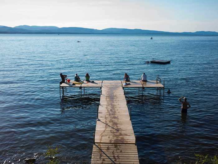 The beautiful waters of Lake Champlain in Vermont actually provides drinking water for about 200,000 people.