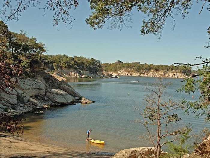 Lake Texoma is north of Dallas, Texas, and has some of the best natural views in the state.