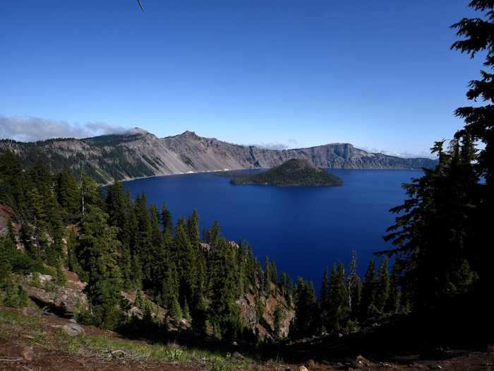 Crater Lake in Klamath County, Oregon, is known for being the deepest lake in the country.