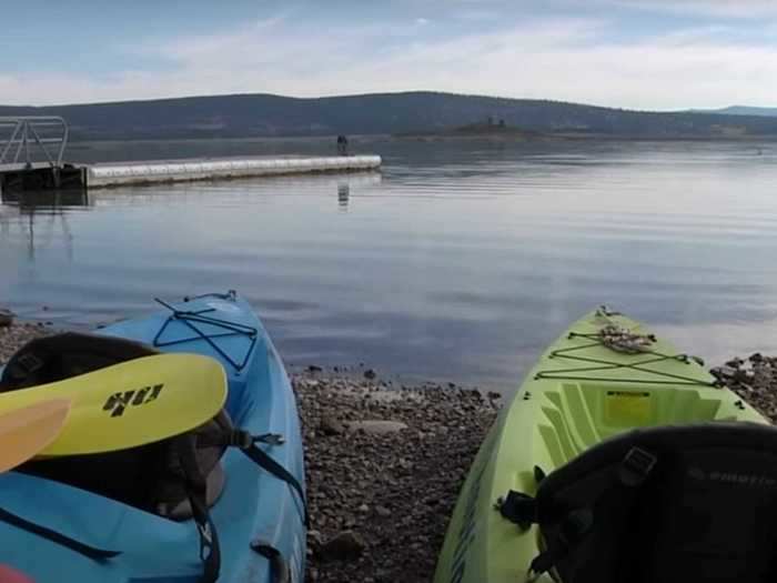 Heron Lake in northern New Mexico offers great views of the Brazos Cliffs.