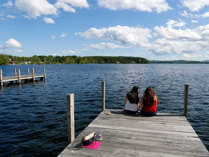 Lake Winnipesaukee in New Hampshire is the largest and the most beautiful lake in the state.