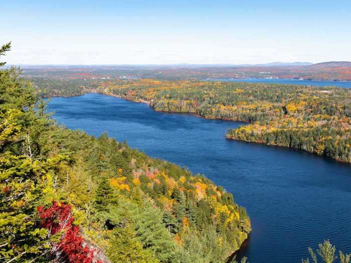 Echo Lake in Acadia National Park is one of the most popular spots for freshwater swimming on Maine