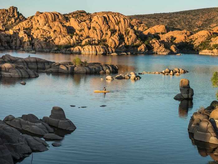 Watson Lake in Prescott, Arizona, is a popular destination.