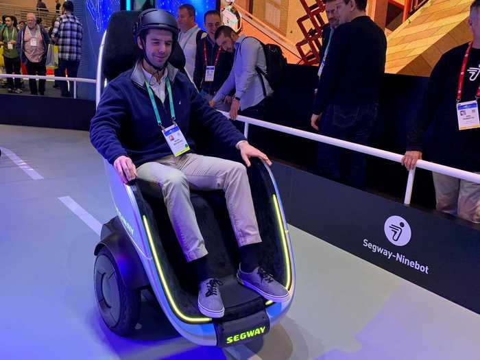 At a consumer tech show in 2020, Segway debuted its egg-shaped transporting pod.