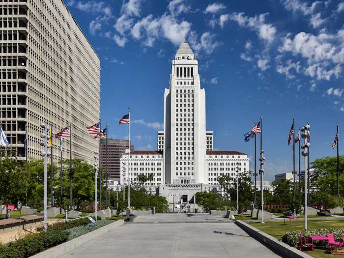 In Downtown Los Angeles, the City Hall stands tall, but architect Frank Lloyd Wright had a grander plan for the area.