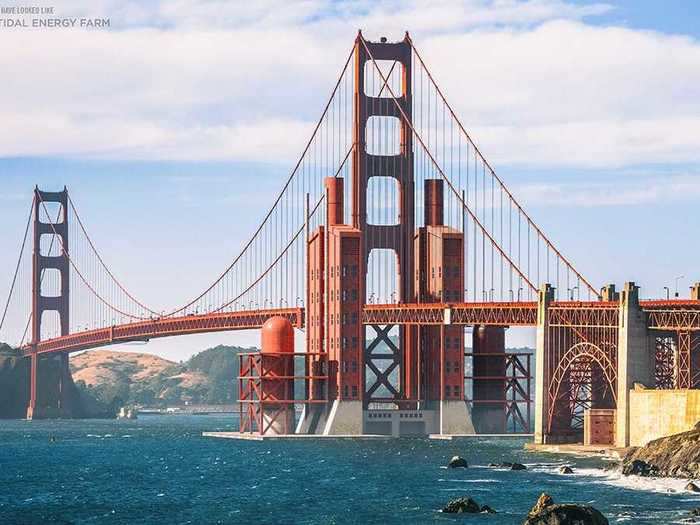 The silo-like structures would have changed the Golden Gate Bridge forever.