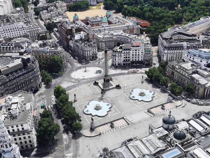 Trafalgar Square in London is known for its tower and fountains, but at the time of its construction, architects proposed building a pyramid in its place.