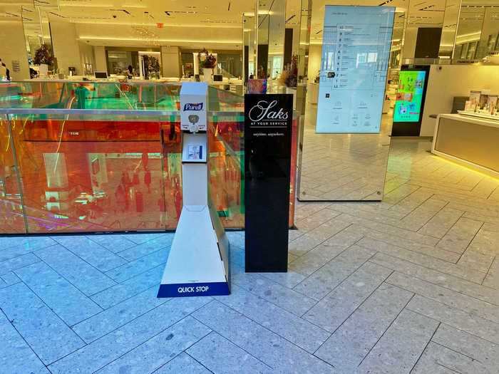 Ah, sweet relief, another hand sanitizer station right when I was feeling anxious.