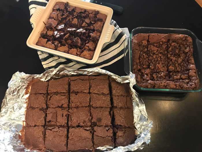 Overall, each recipe had pros and cons and they all yielded some tasty brownies.