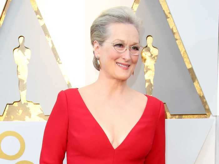 Meryl Streep has starred in many movies with her gray tresses.