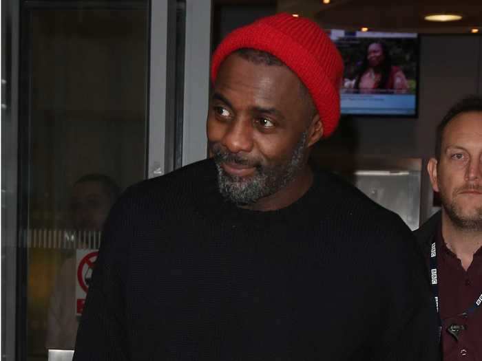 Idris Elba also has gray in his beard.