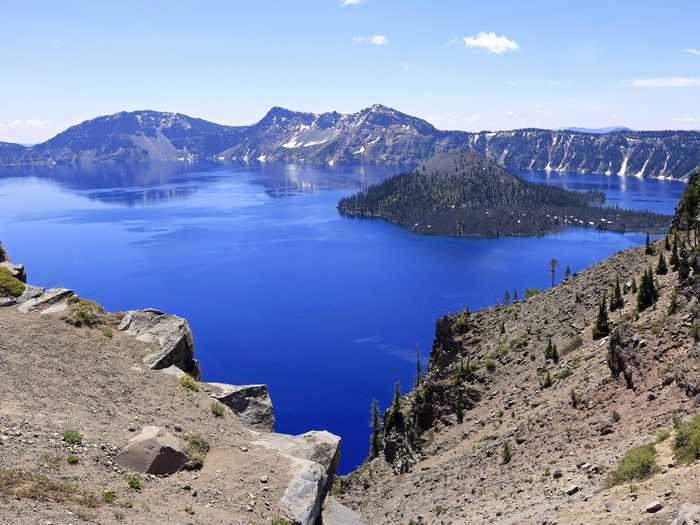 Rim Drive in Crater Lake National Park, Oregon, was designed to follow the shape of the landscape.