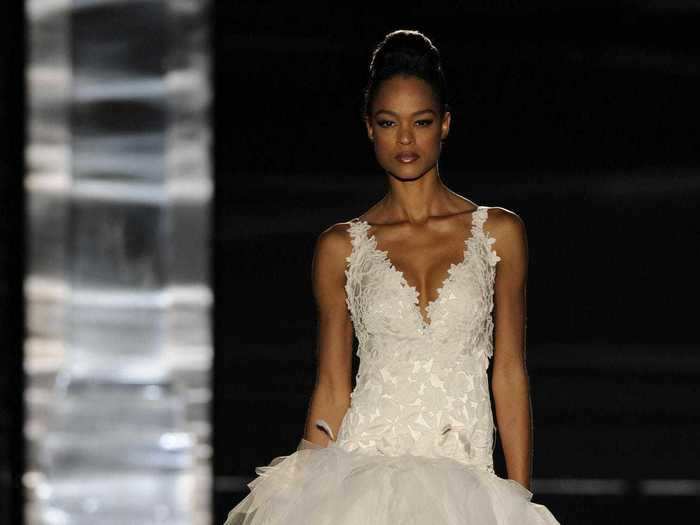 By the 2000s, tighter A-line wedding dresses became trendy.