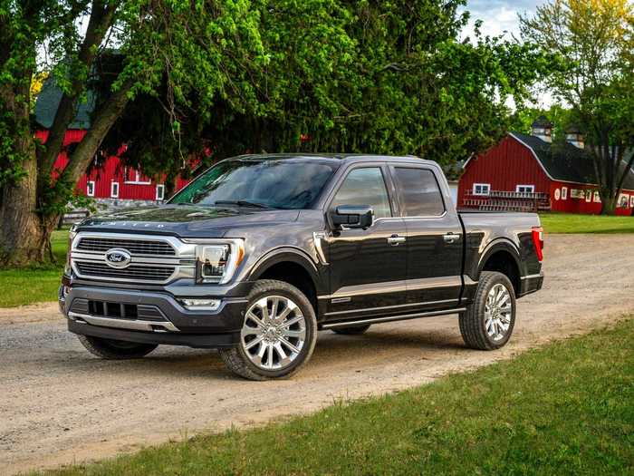 Behold, the all-new Ford F-150 pickup truck! Here we see it in upscale Limited trim and a "Smoked Quartz Tinted Clearcoat" paint job.