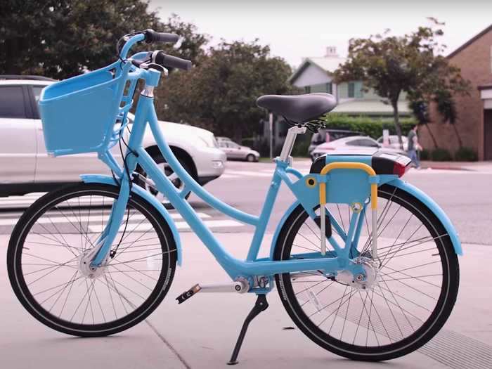 The bikes had a GPS system and a built-in lock, and riders could leave the bikes either on the company