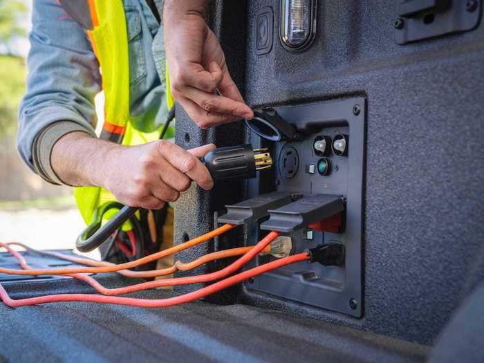 Ford also added a generator that can run an entire jobsite worth of equipment — or provide enough power to support that tailgating party of one