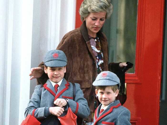 Princess Diana also took her children to school, which was unusual for members of the royal family.