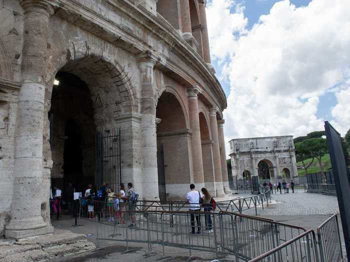 One of the most-visited sites in the world, the Roman Colosseum, is being appreciated by a trickle of vistors...