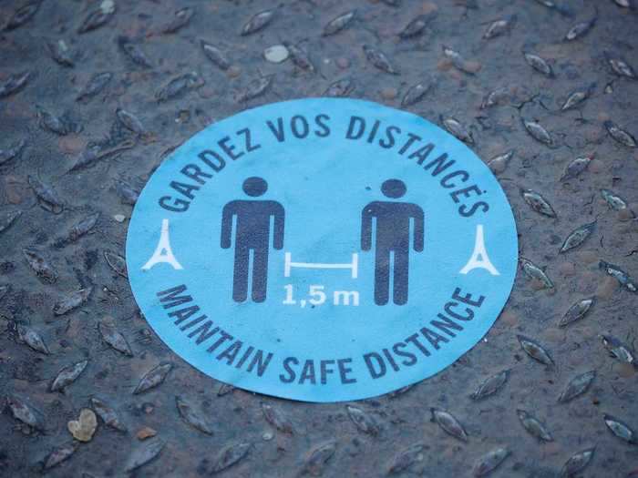 ...and social distancing markers have also been put down. Anyone above the age of 11 is required to wear a face mask while visiting.