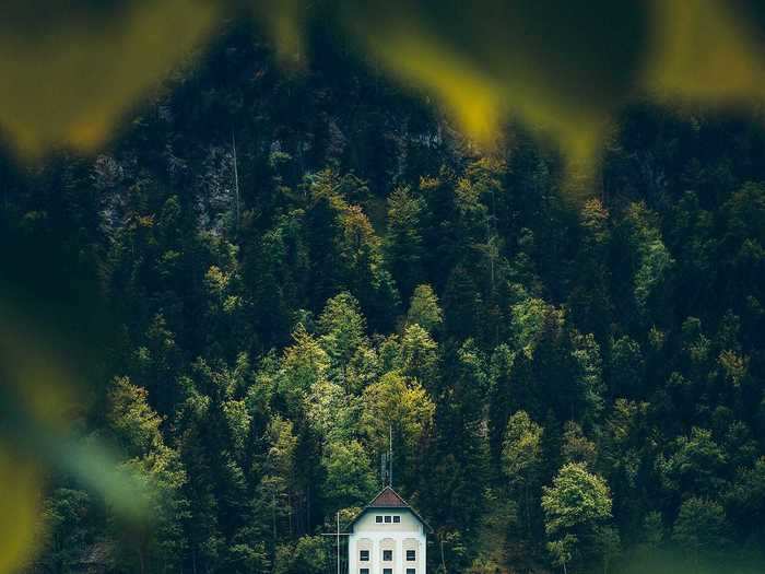 "Shades of green, little hut by the lake" by Sebastian Burziwal