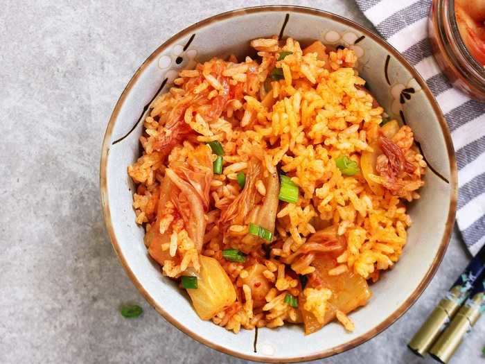 When NYC chef David Shim is just cooking for one, he often turns to Spam with kimchi fried rice.