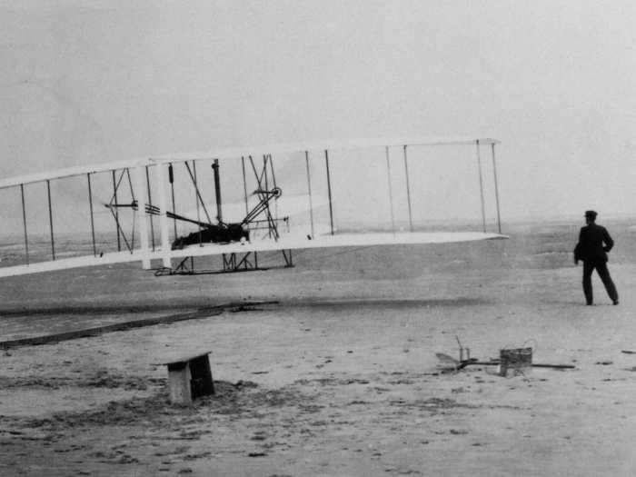 The 20th century also gave us powered, human flight, in 1903.