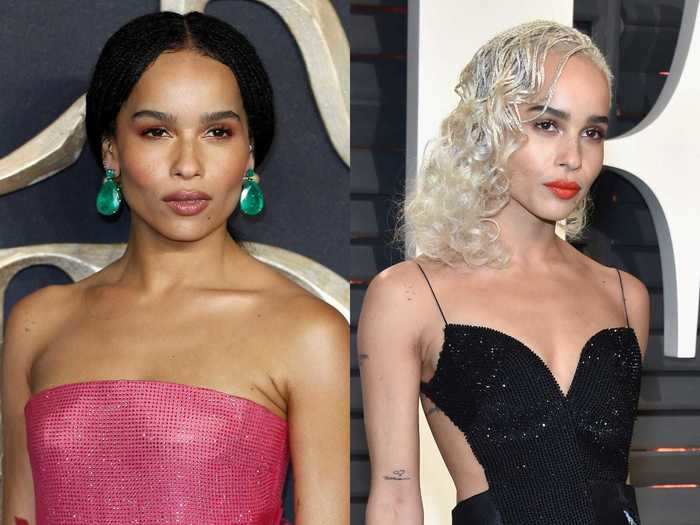 Zoë Kravitz said that her blonde hair inspired her to take more makeup risks.