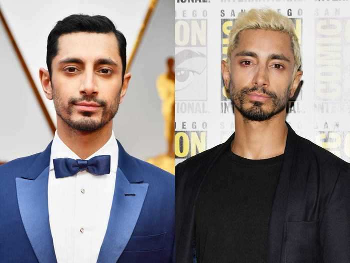 Riz Ahmed opted to keep his eyebrows and facial hair dark when he dyed his hair.